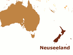 Karte Neuseeland